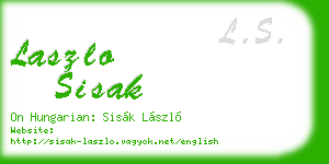 laszlo sisak business card