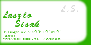 laszlo sisak business card